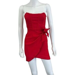 Hello Molly Red Strapless Dress